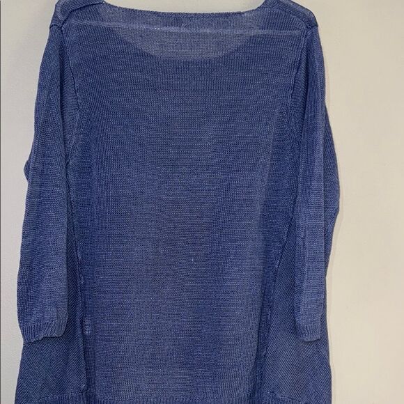 Poetry Blue Crew Neck Sweater with Relaxed Fit - Picture 12 of 14